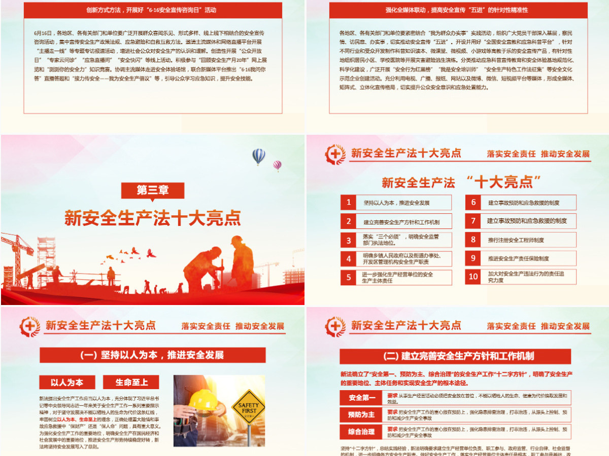2021全国安全生产月PPT红色落实安全责任推动安全发展主题模板 2021全国安全生产月PPT红色落实安全责任推动安全发展主题模板