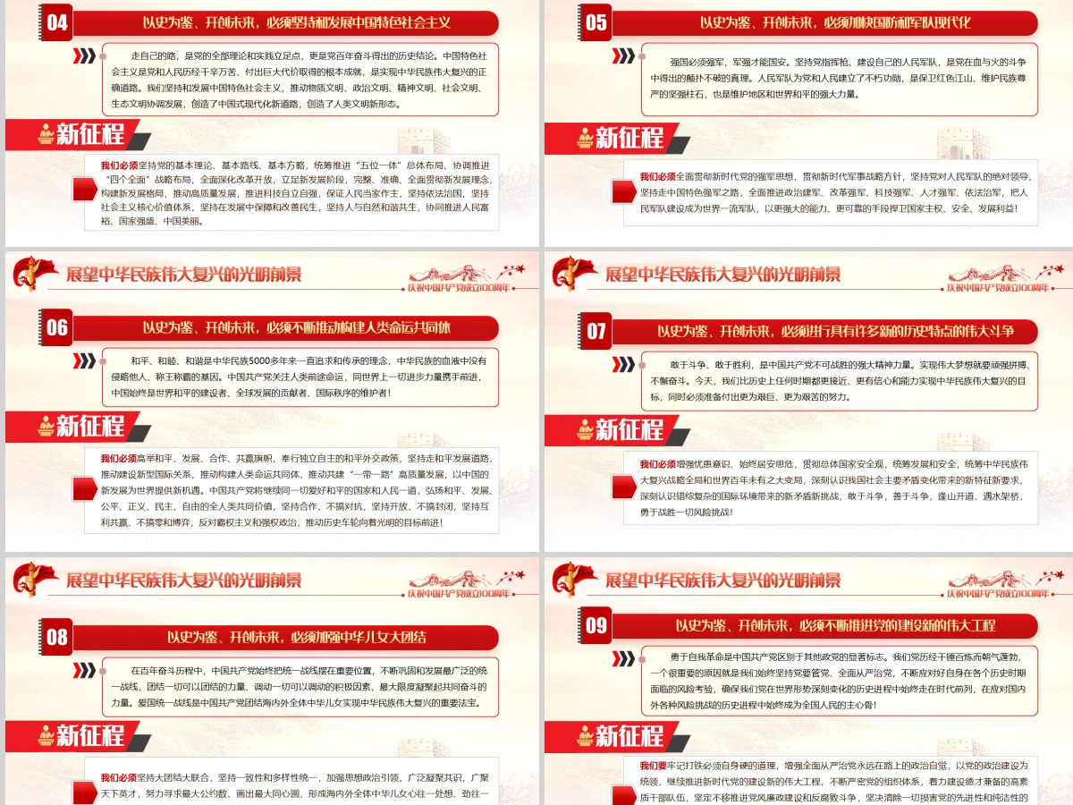 2021五个“庄严宣告”振奋人心PPT学习贯彻习近平总书记七一讲话PPT