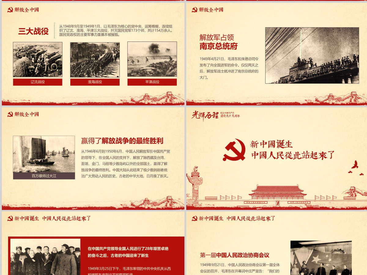 光辉的历程纪念建党100周年党课PPT模板