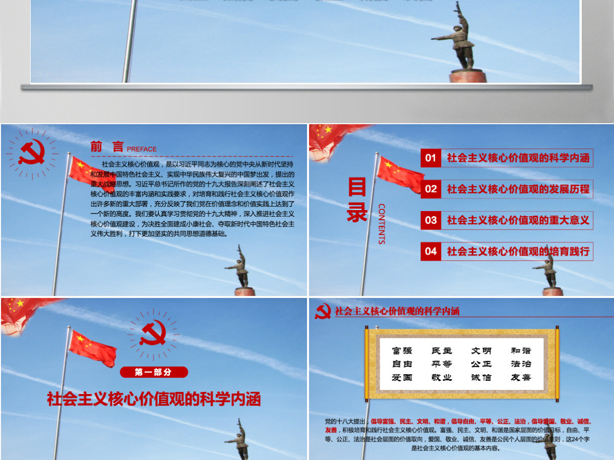 原创学习贯彻社会主义核心价值观党建党课PPT--含讲稿 原创学习贯彻社会主义核心价值观党建党课PPT--含讲稿
