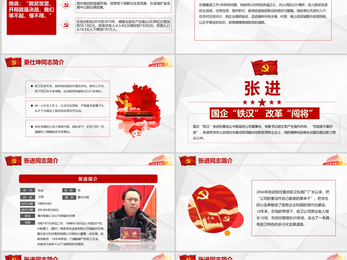 原创郑德荣等7名同志全国优秀共产党员事迹PPT 原创郑德荣等7名同志全国优秀共产党员事迹PPT