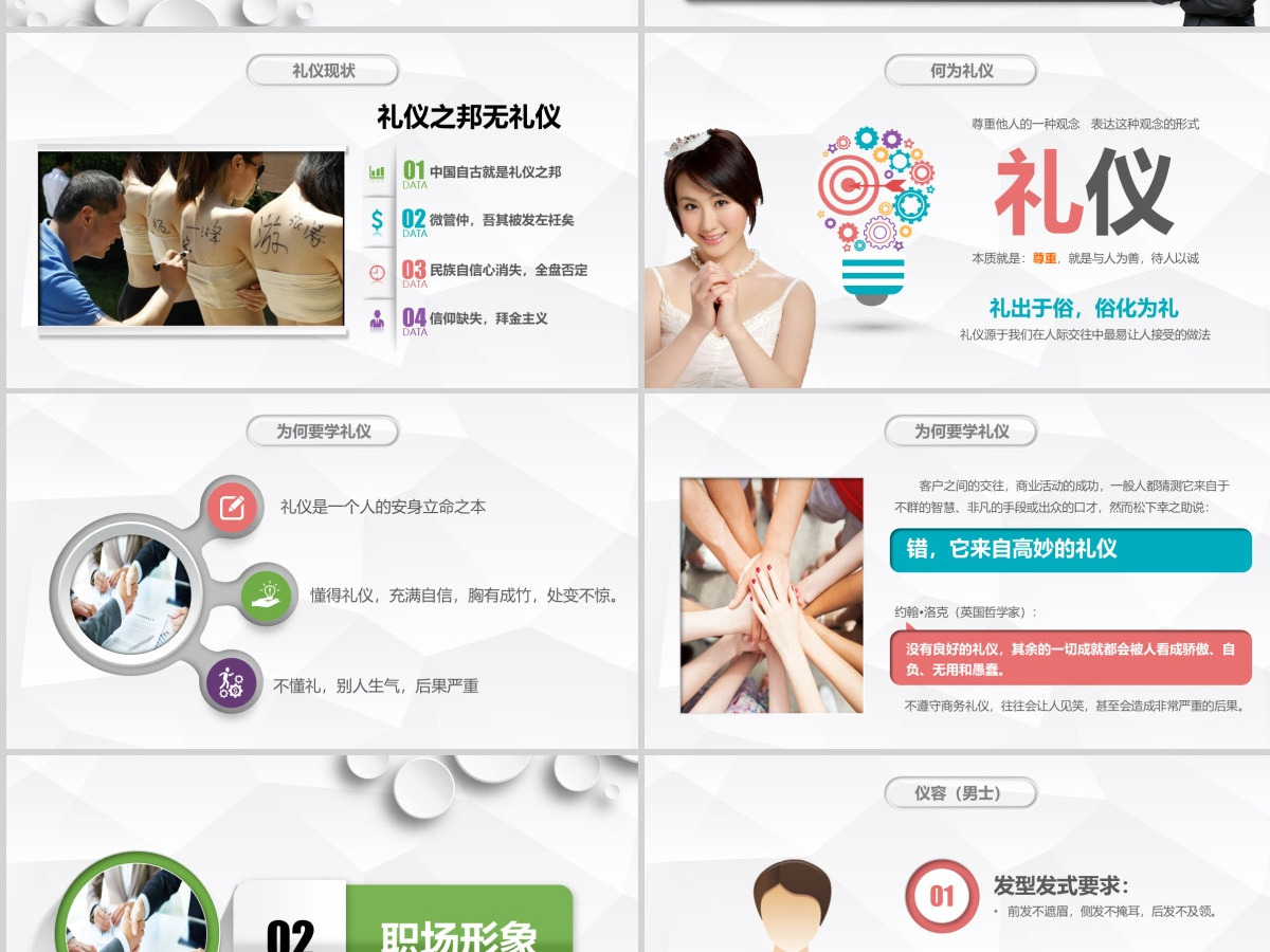 企业员工商务礼仪培训PPT模板