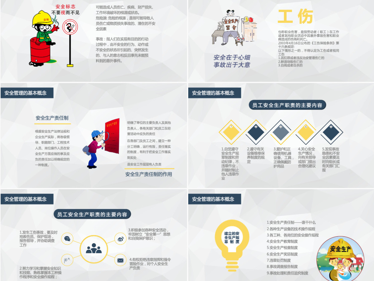 黄色简约菱形企业安全生产培训课件PPT 黄色简约菱形企业安全生产培训课件PPT
