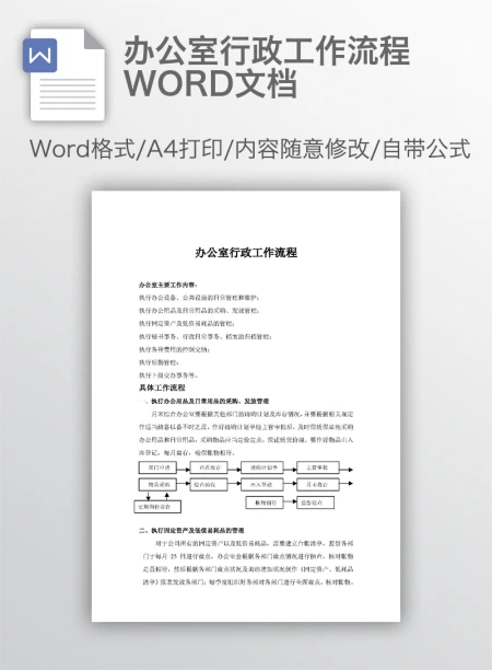办公室行政工作流程WORD文档