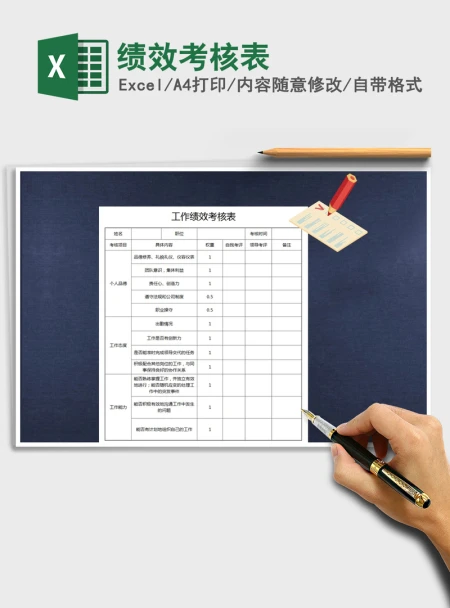 2021年绩效考核表免费下载