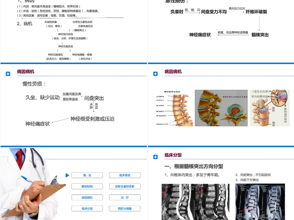 2022腰椎间盘突出症诊断与治疗清新商务医疗风医学通用PPT模板 2022腰椎间盘突出症诊断与治疗清新商务医疗风医学通用PPT模板