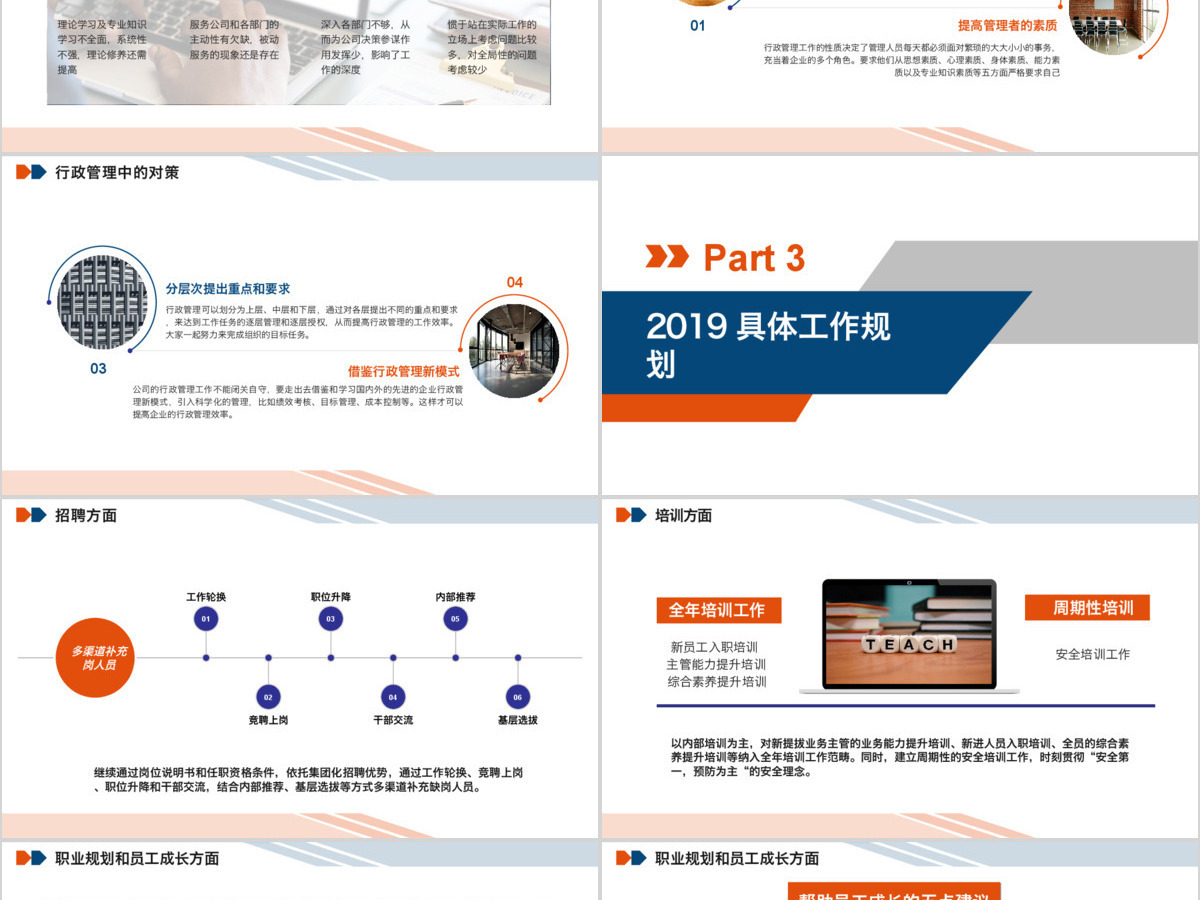 2019简约人力资源部行政部年终工作总结暨新年计划PPT模板 2019简约人力资源部行政部年终工作总结暨新年计划PPT模板