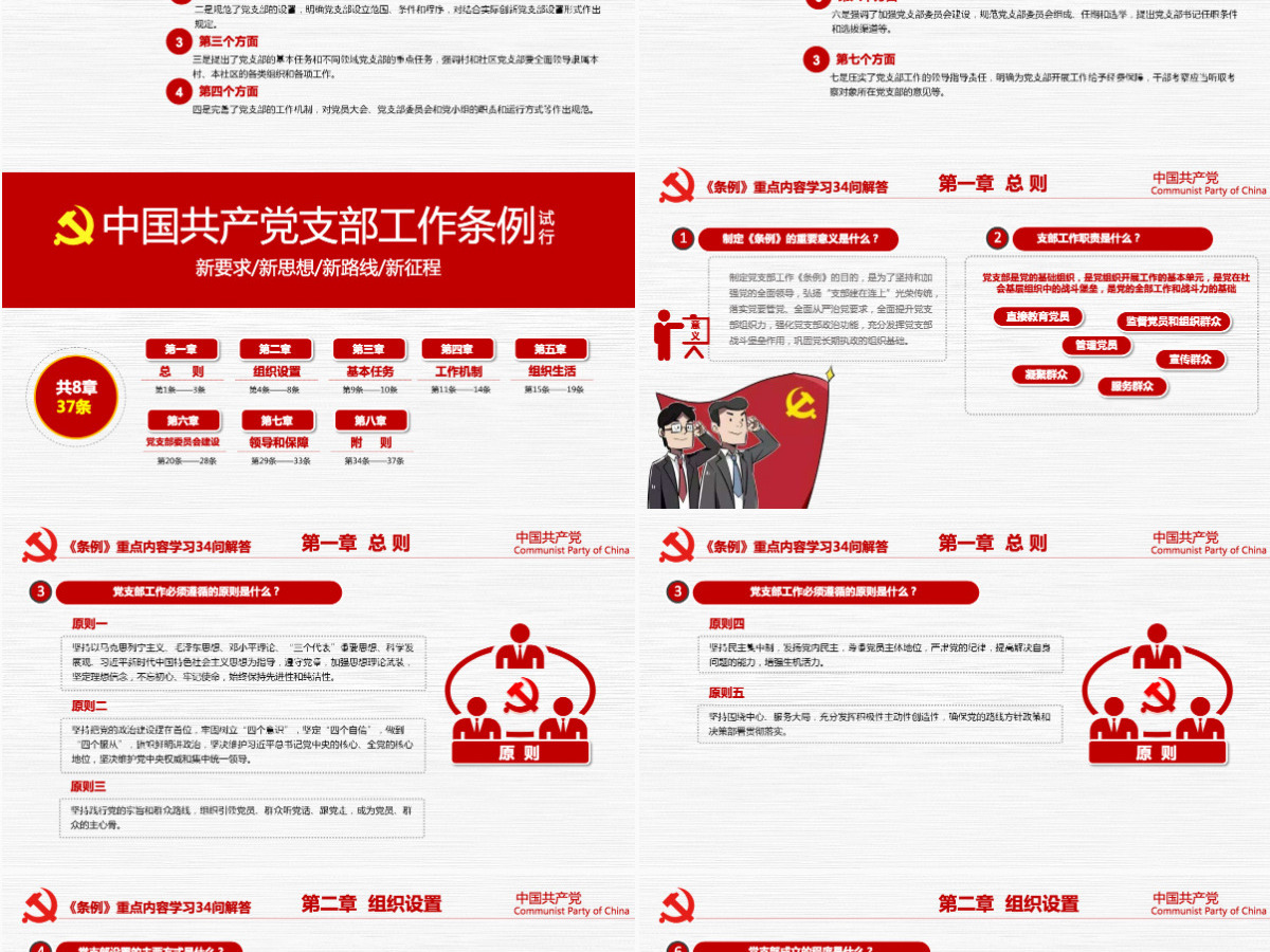 原创2018党支部工作条例党建党政党课党组织-版权可商用