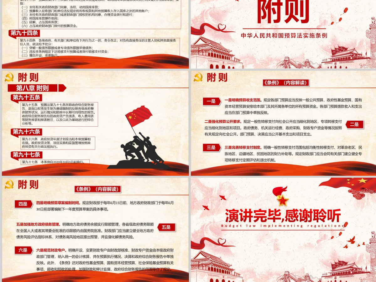 学习解读中华人民共和国预算法实施条例PPT模板-含讲稿 学习解读中华人民共和国预算法实施条例PPT模板-含讲稿
