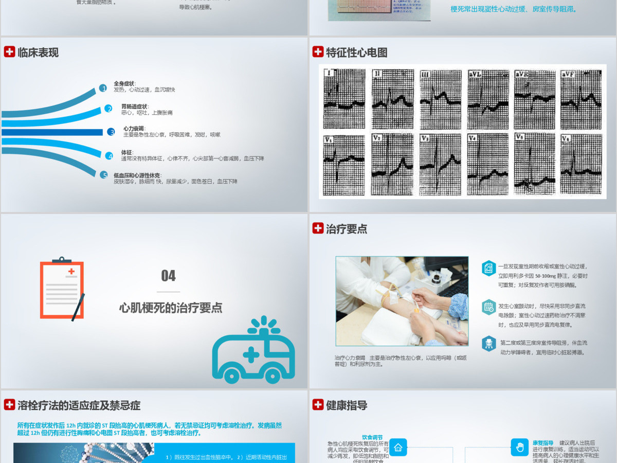 简约大气急性心梗护理查房PPT