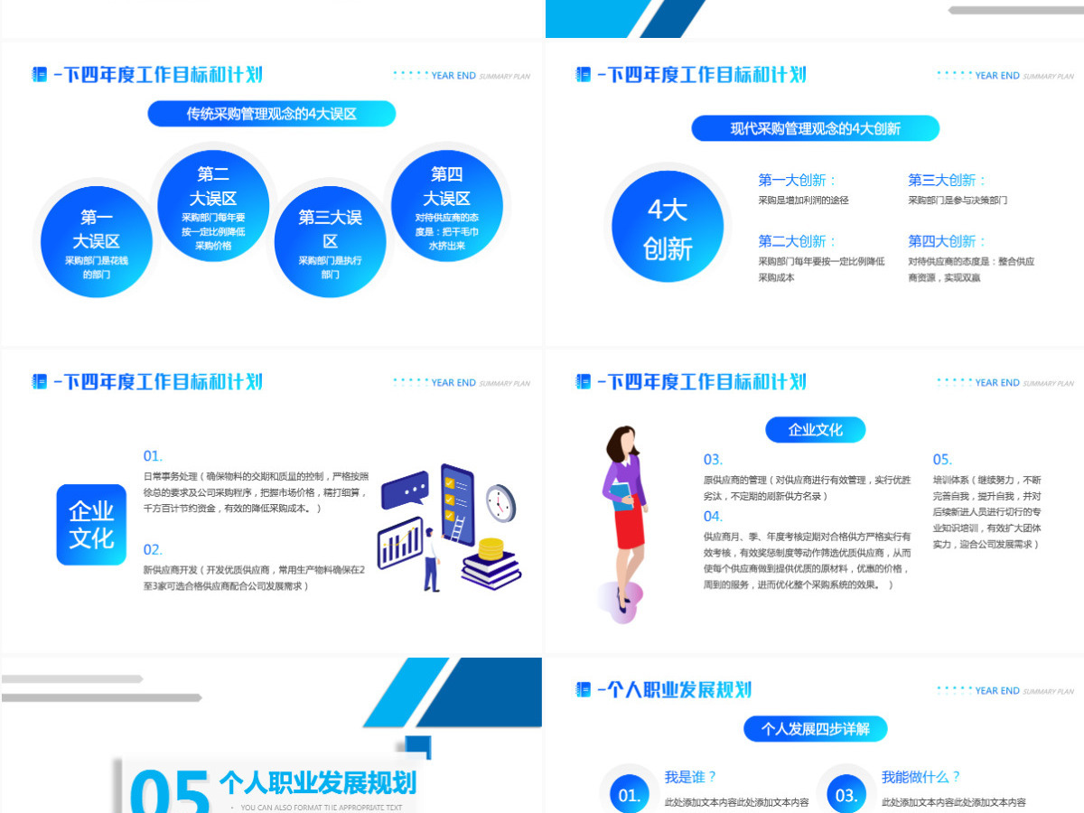 简洁创意采购部年终总结年度工作汇报新年计划PPT模板 简洁创意采购部年终总结年度工作汇报新年计划PPT模板