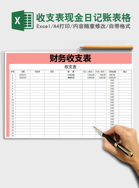 2021年收支表现金日记账表格 2021年收支表现金日记账表格