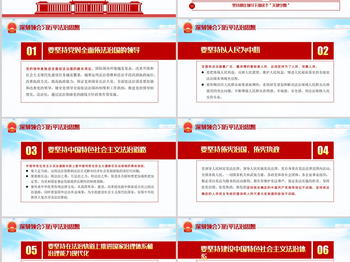 蓝色大气国家宪法日大力弘扬宪法精神依法治国专题党课PPT