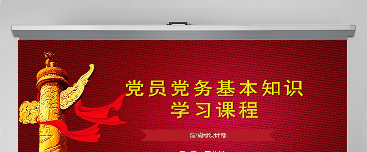 红色简约政府党委党支部党员党务基本知识学习课程党课培训ppt