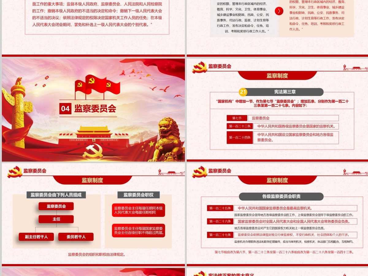 2019中国人民共和国宪法修正PPT模板 2019中国人民共和国宪法修正PPT模板