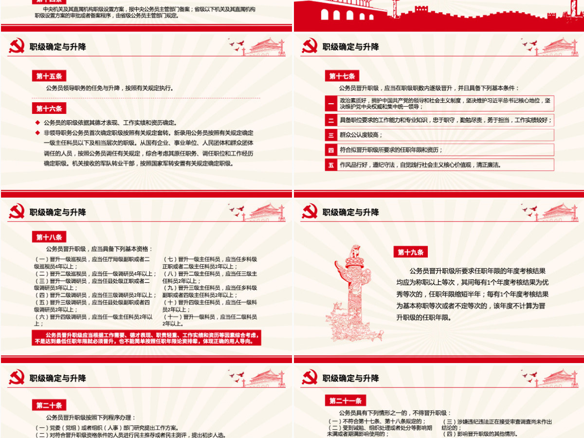 原创学习解读公务员职务与职级并行规定ppt-版权可商用
