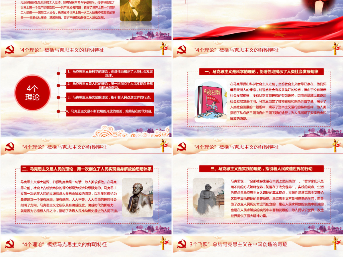 2021马克思主义思想PPT模板 2021马克思主义思想PPT模板