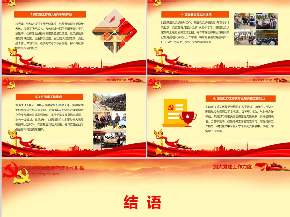 2018基层机关党支部党建工作总结ppt