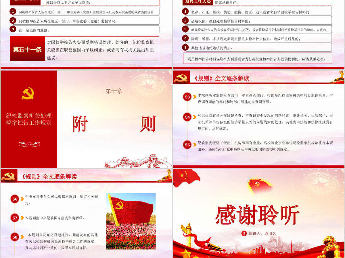 原创纪检监察机关处理检举控告工作规则ppt 原创纪检监察机关处理检举控告工作规则ppt