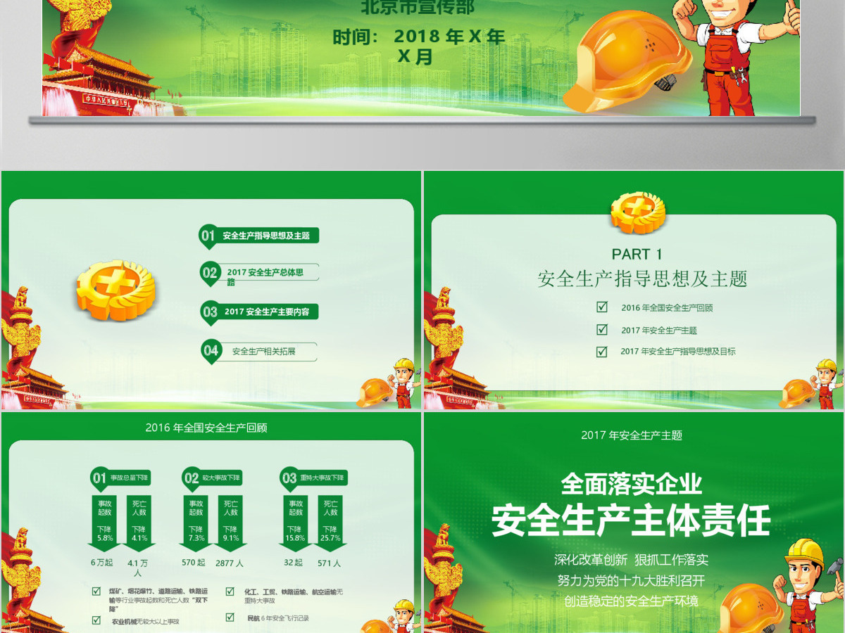 2019安全生产月宣传安全教育PPT