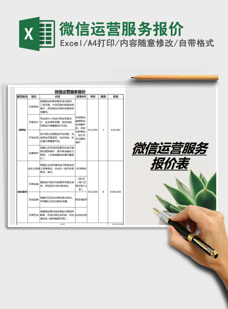 2021年微信运营服务报价