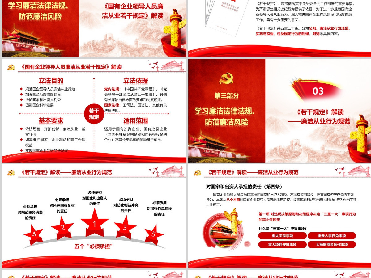 廉政教育警示教育党员干部廉洁从业PPT