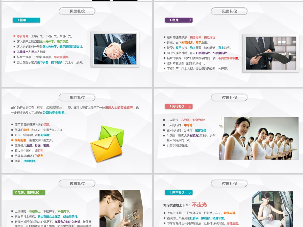 企业员工商务礼仪培训PPT模板