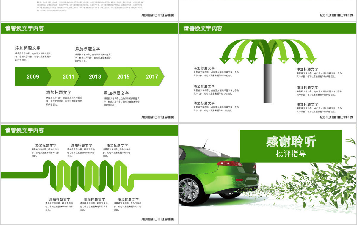 绿色环保能源汽车销售汇报PPT