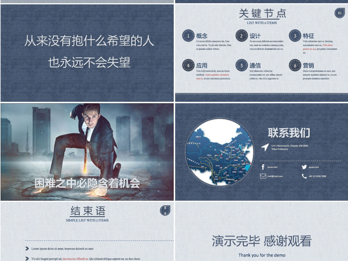 高端牛仔英伦风项目介绍产品推广PPT模板 高端牛仔英伦风项目介绍产品推广PPT模板