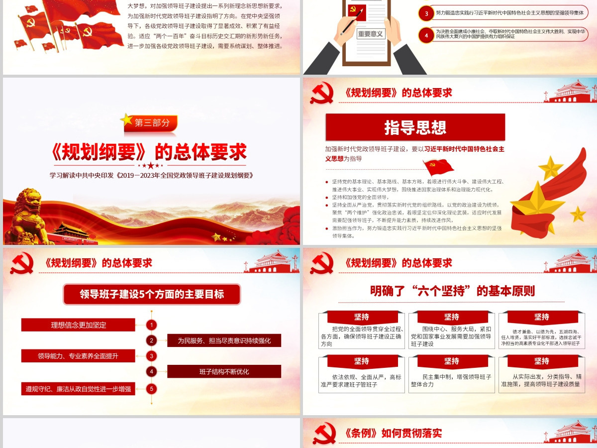 原创全国党政领导班子建设规划纲要学习解读PPT-含讲稿