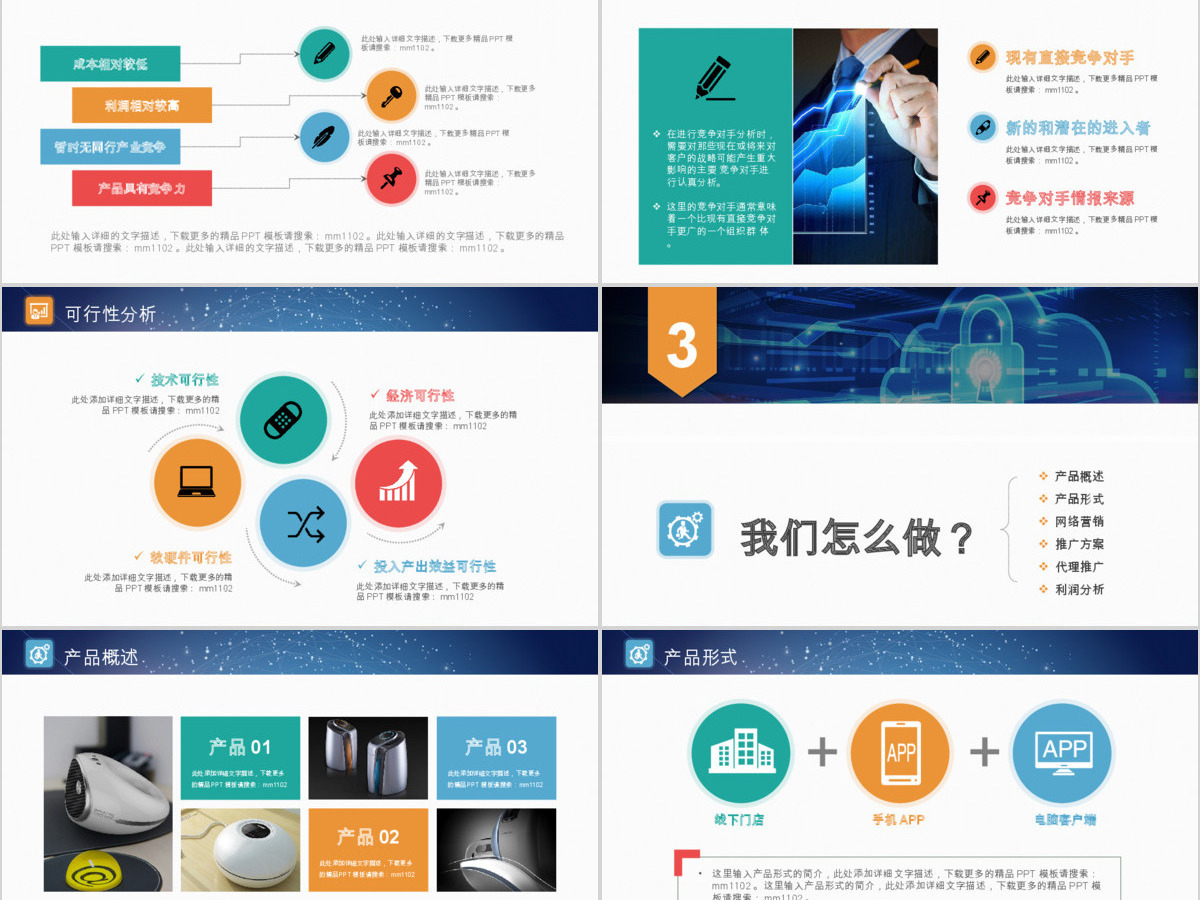 2019创业融资计划书PPT模板