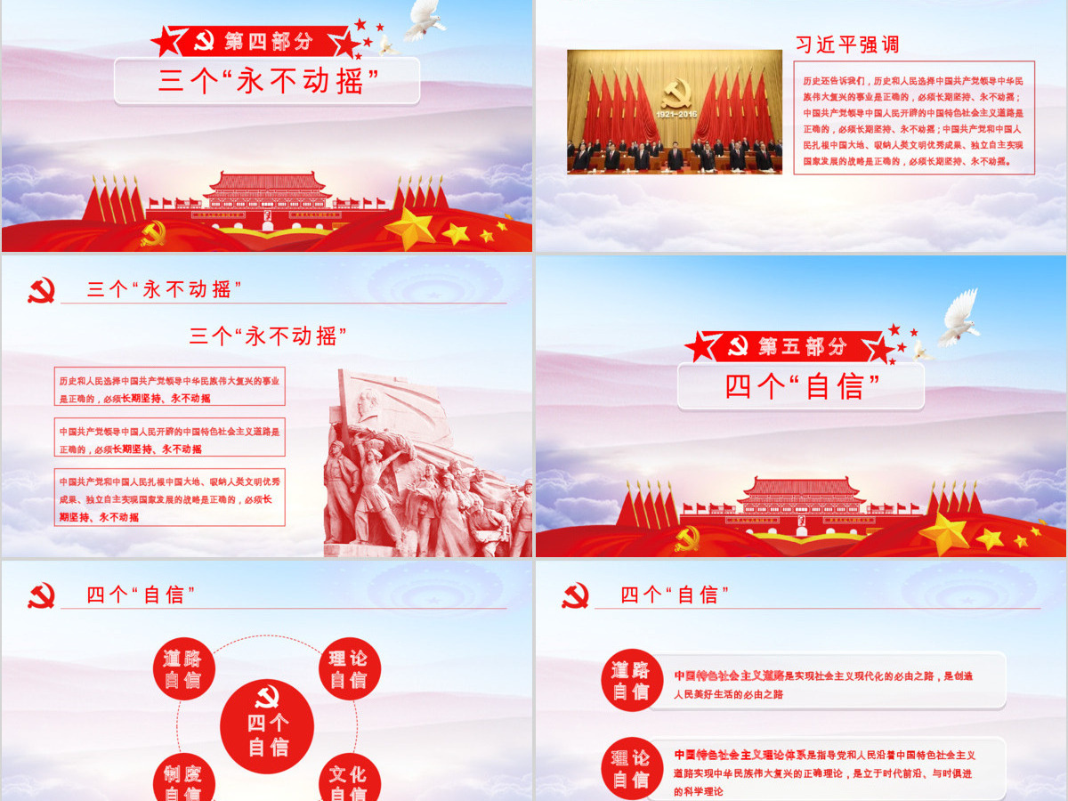 不忘初心七一重要讲话学习ppt模板幻灯片 不忘初心七一重要讲话学习ppt模板幻灯片