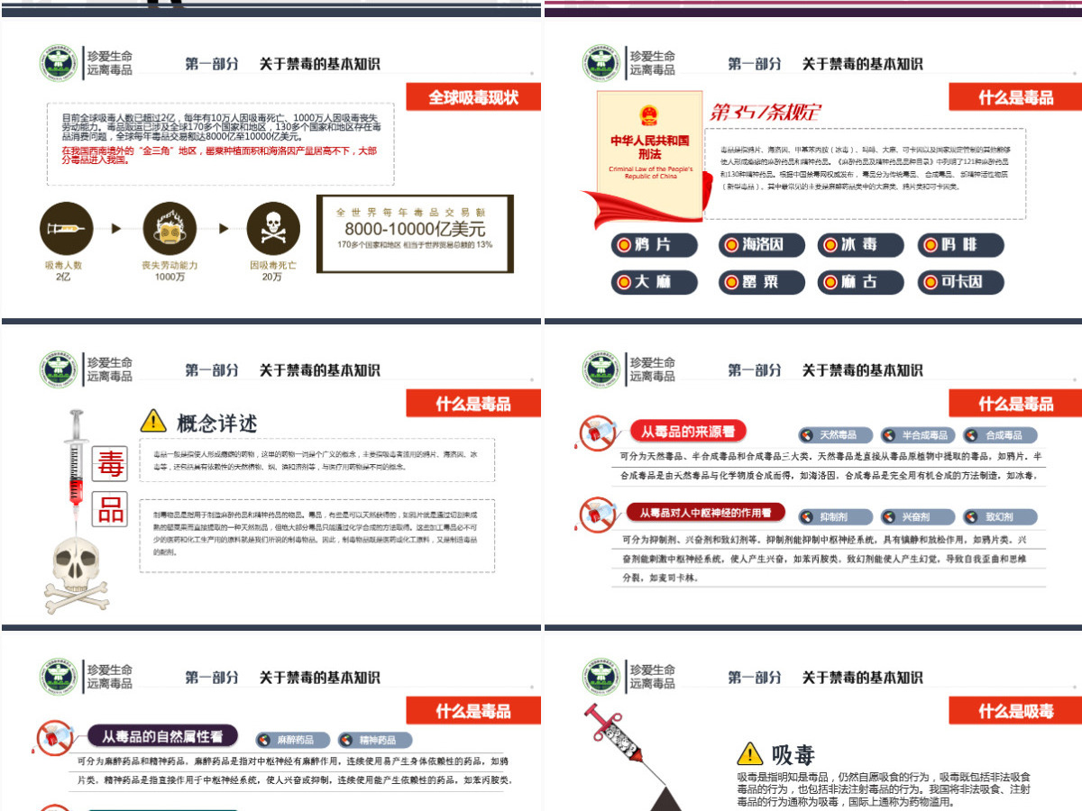 2021国际禁毒日珍爱生命远离毒品禁毒拒毒教育通用模板