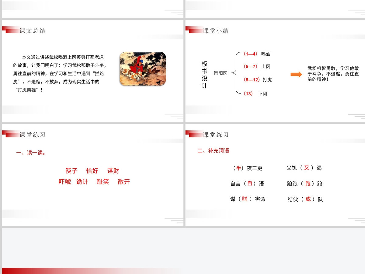 部编版五年级语文下册景阳冈语文课件PPT 部编版五年级语文下册景阳冈语文课件PPT