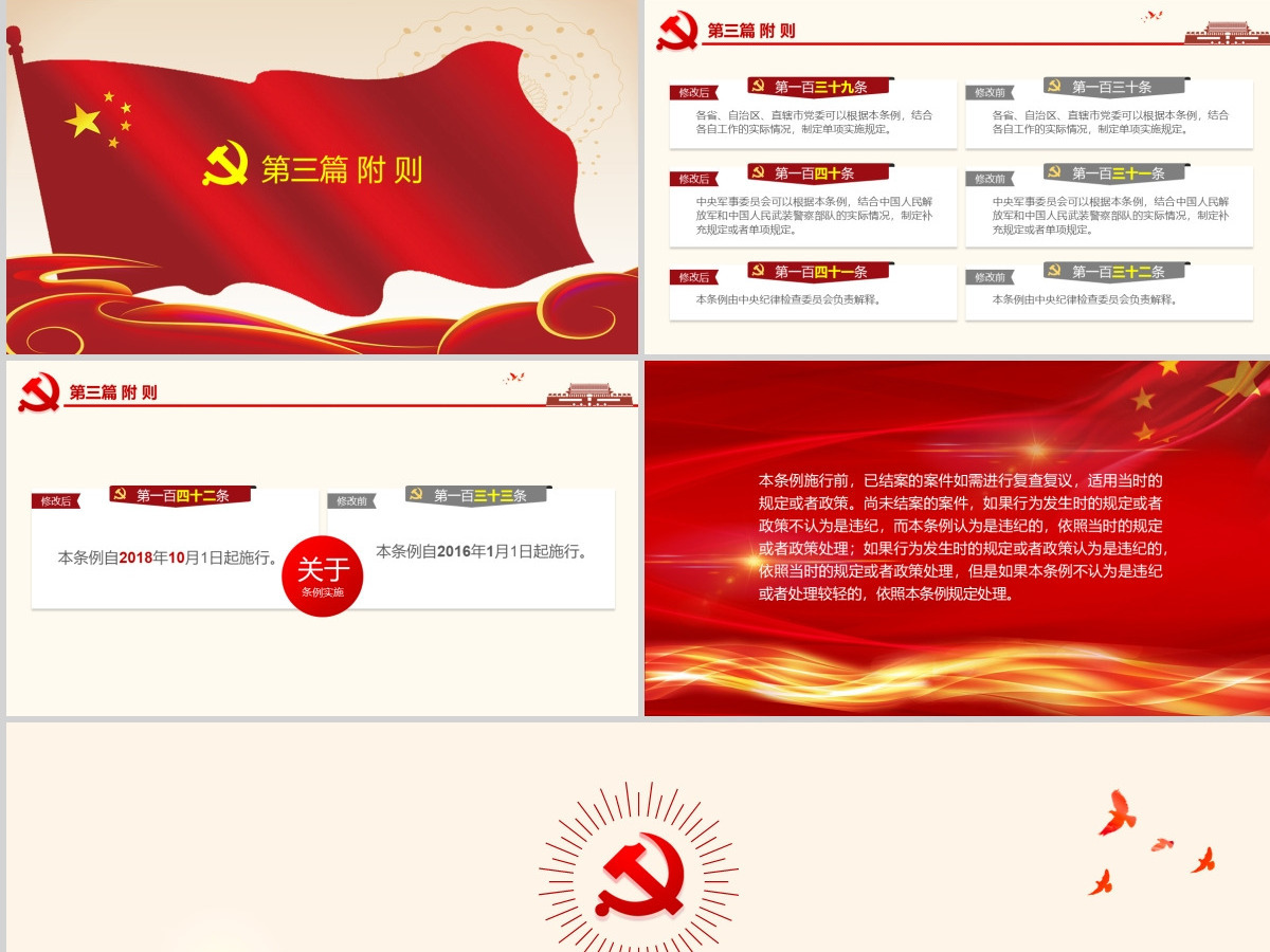 2019黄色处分条例PPT模板-含讲稿