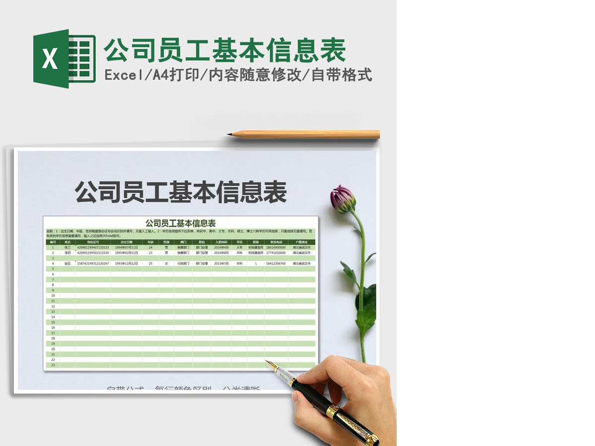 2021年公司员工基本信息表 2021年公司员工基本信息表