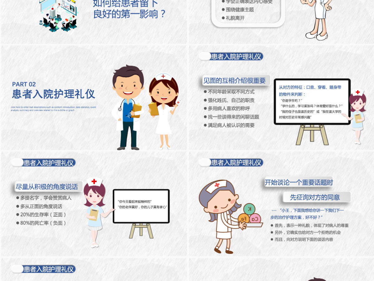 护理礼仪极简风护士护理礼仪培训课件PPT模板