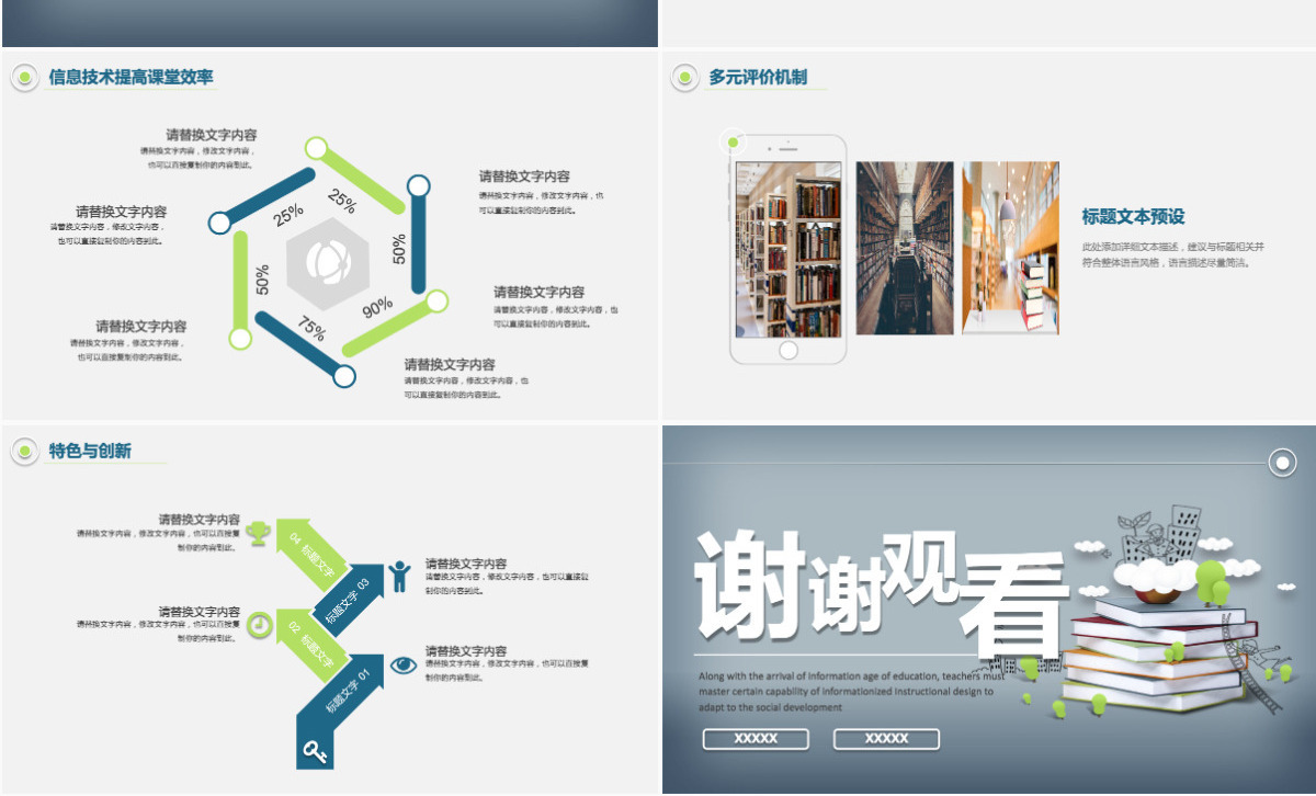简约信息化教学设计说课PPT模板