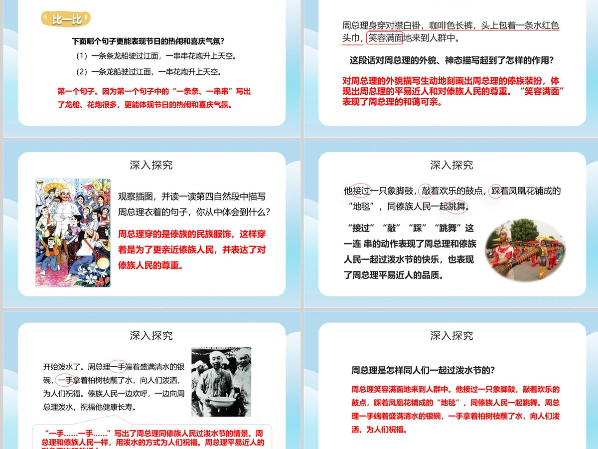 人教版二年级语文上册《难忘的泼水节》PPT模板-含讲稿 人教版二年级语文上册《难忘的泼水节》PPT模板-含讲稿