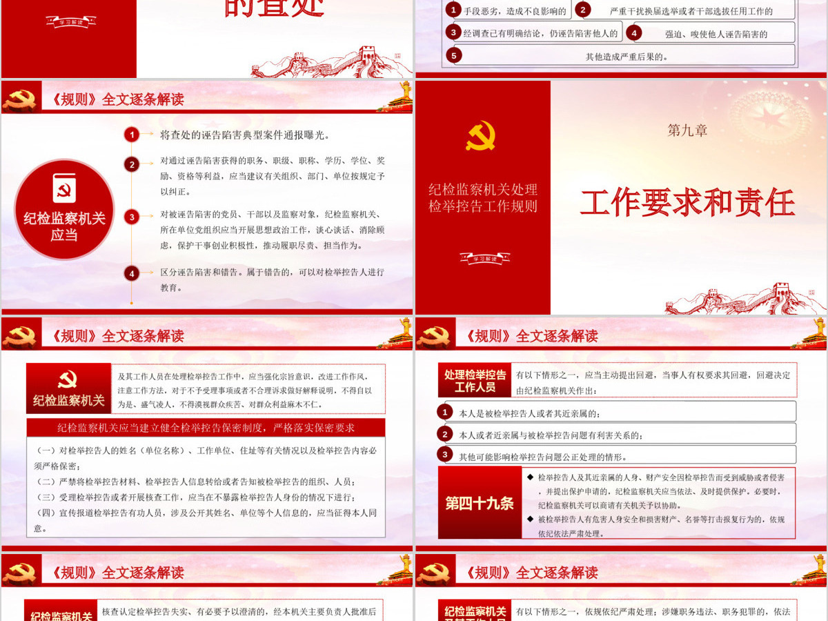 原创纪检监察机关处理检举控告工作规则ppt 原创纪检监察机关处理检举控告工作规则ppt