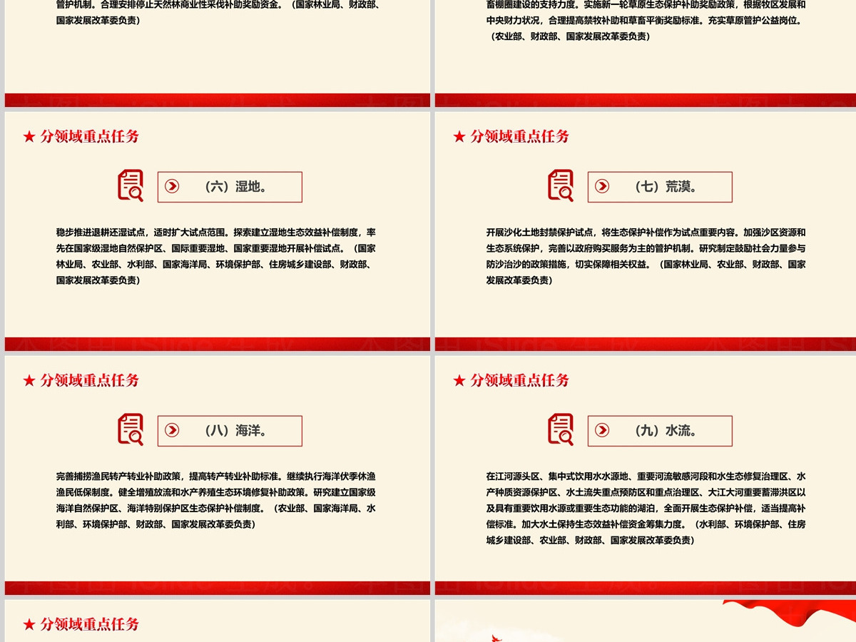 精美大气国务院办公厅关于健全生态保护补偿机制的意见PPT