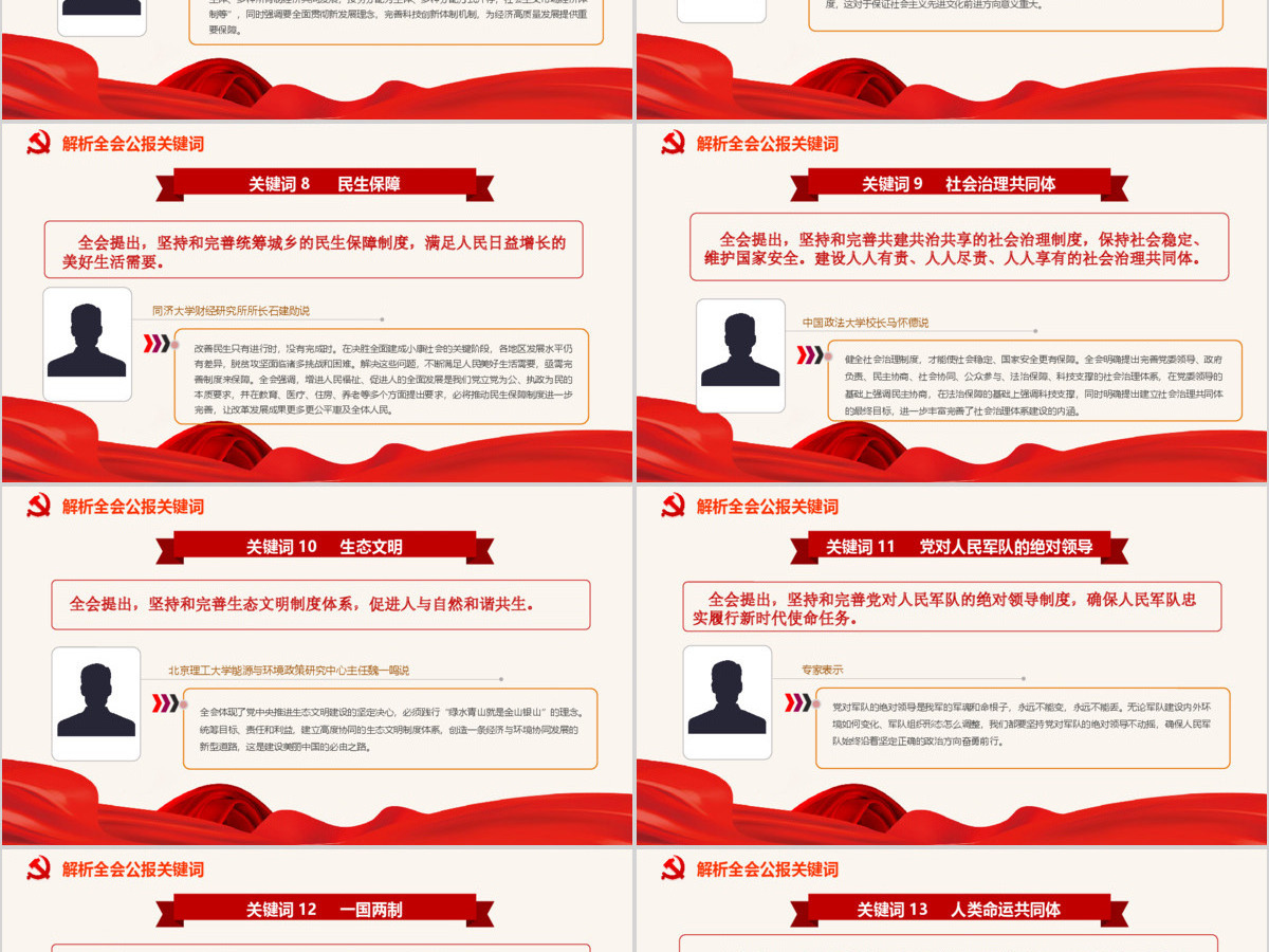 中国共产党第十九届四中全会公报解读PPT--含讲稿 中国共产党第十九届四中全会公报解读PPT--含讲稿