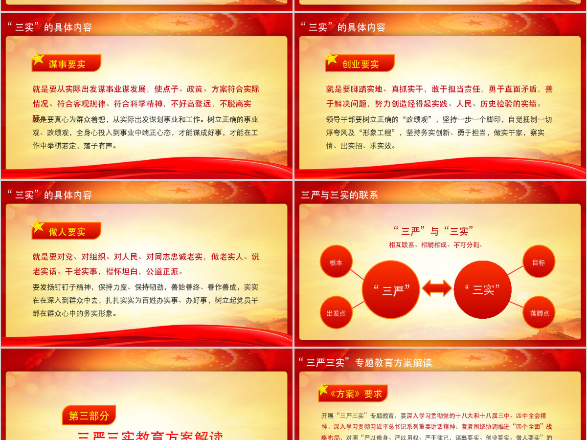 学习三严三实党课培训通用PPT模板 学习三严三实党课培训通用PPT模板