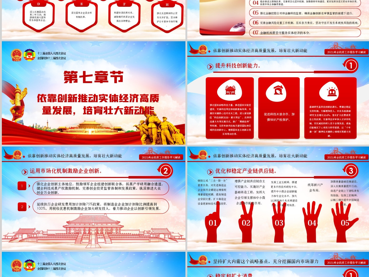 2021全国两会政府工作报告学习解读ppt-含讲稿