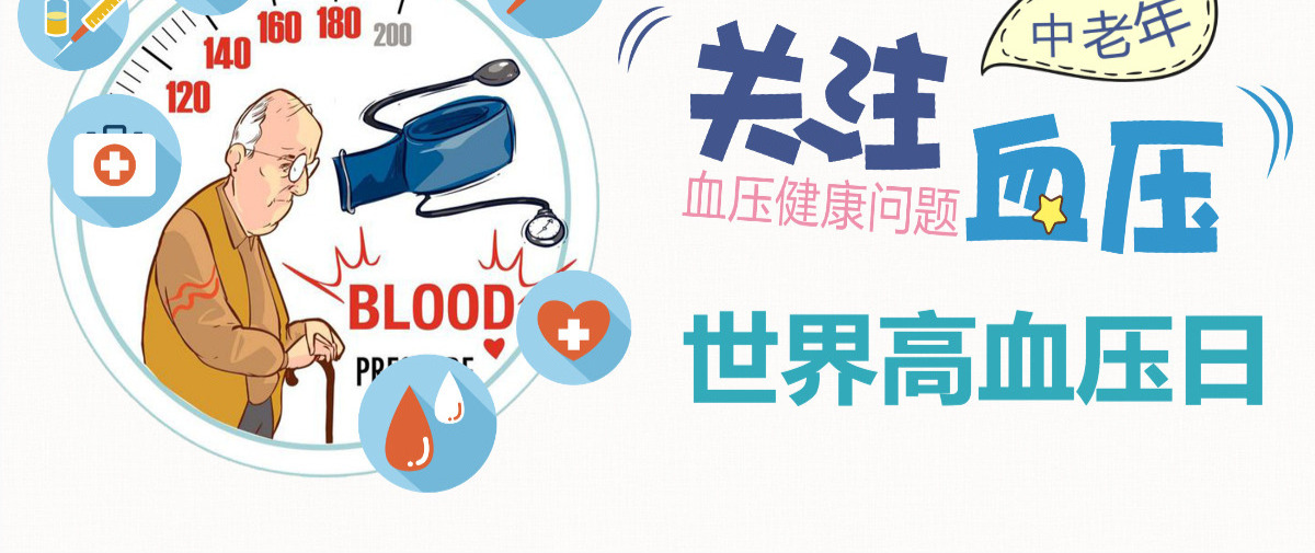 扁平简约关注血压健康世界高血压日