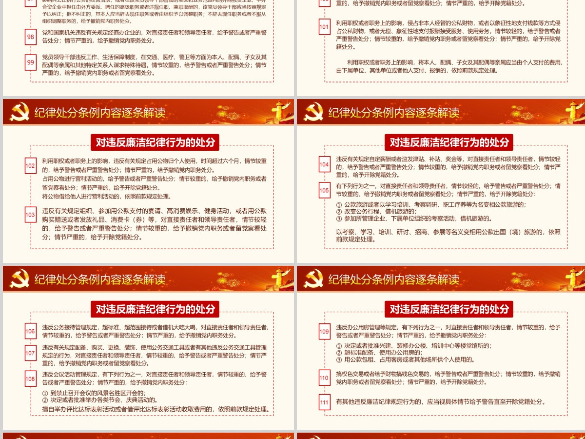 原创精讲新版中国共产党纪律处分条例党课PPT-版权可商用 原创精讲新版中国共产党纪律处分条例党课PPT-版权可商用