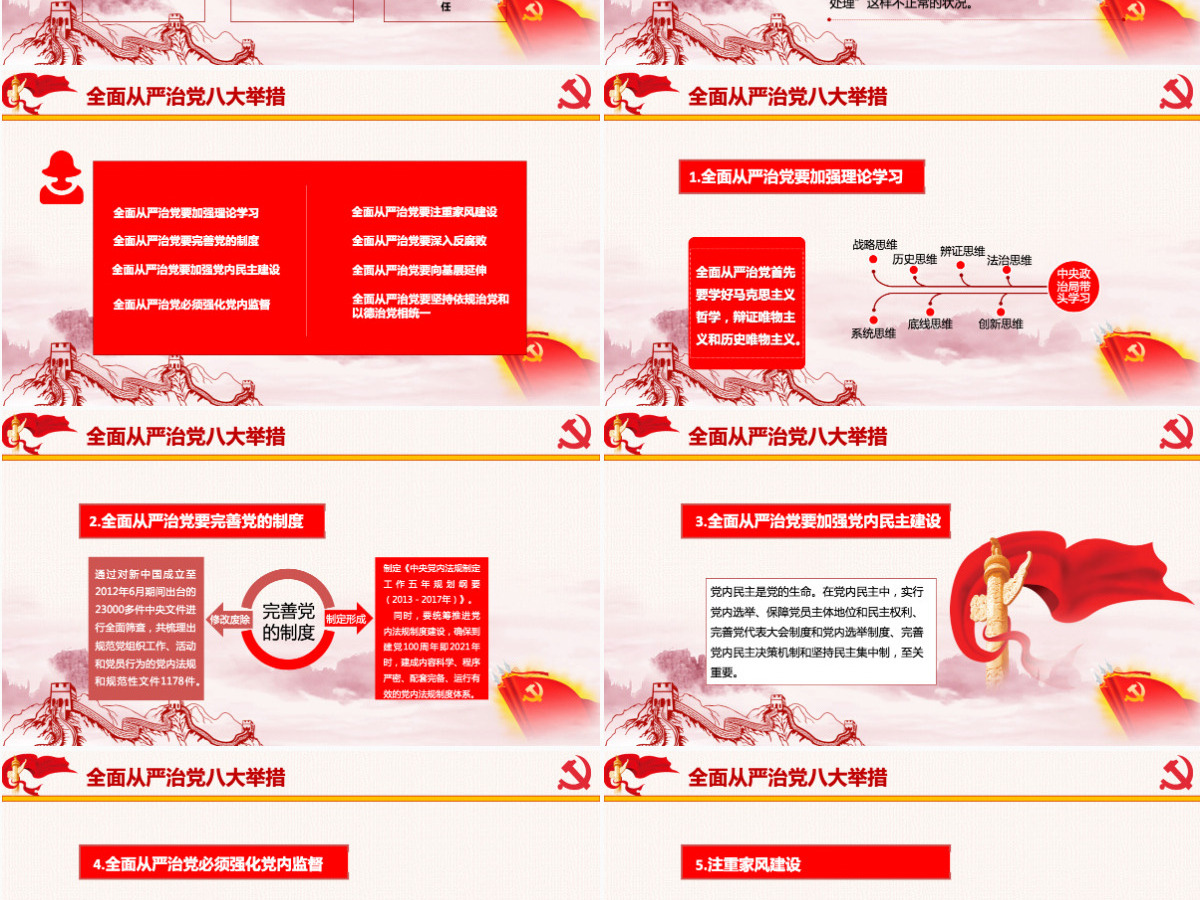 践行新思想拥抱新时代新理念新举措新要求全面从严治党十九大学习报告动态PPT模板 践行新思想拥抱新时代新理念新举措新要求全面从严治党十九大学习报告动态PPT模板