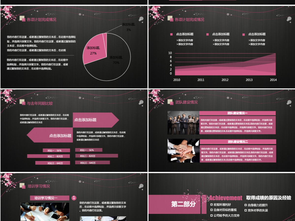 商务月度工作总结工作计划PPT模板