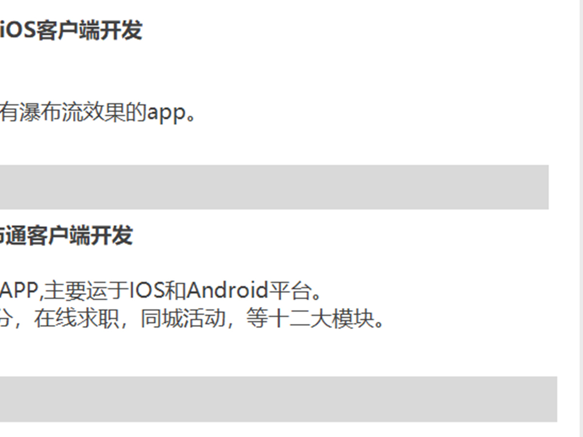 灰色ios工程师Excel简历模板表格 灰色ios工程师Excel简历模板表格