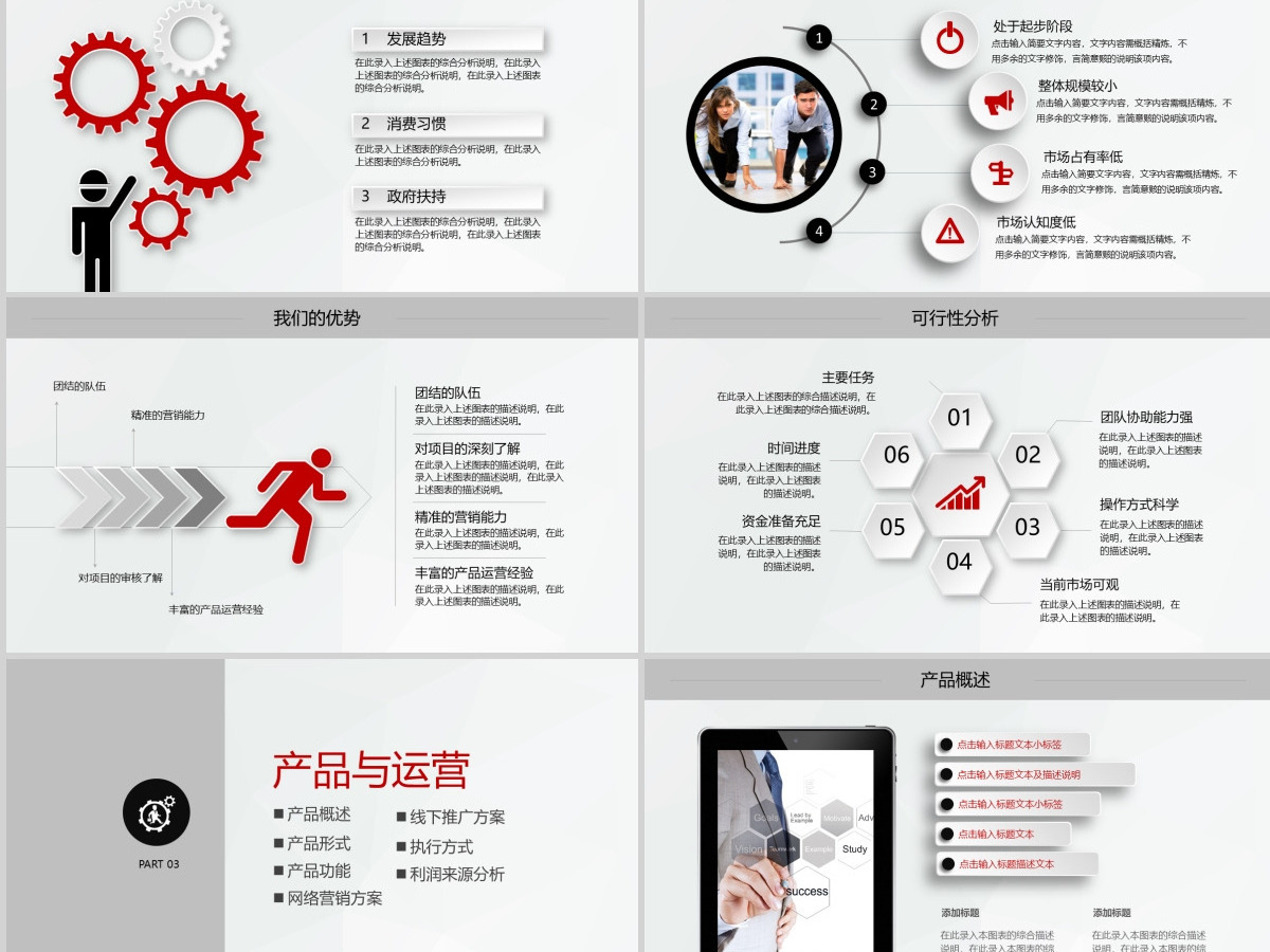 创业融资招商商业计划书动态免费PPT模板幻灯片下载
